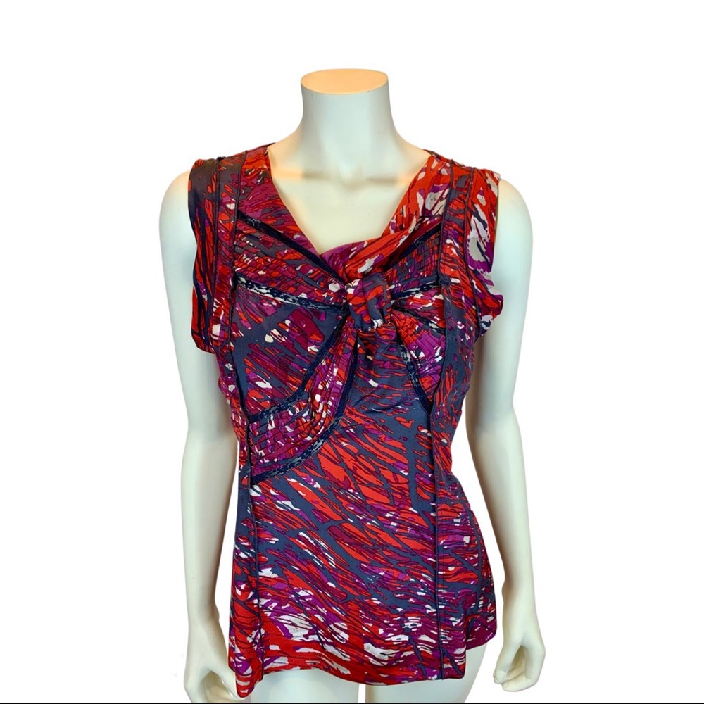 BCBGMaxAzria Silk Blouse STATEMENT top